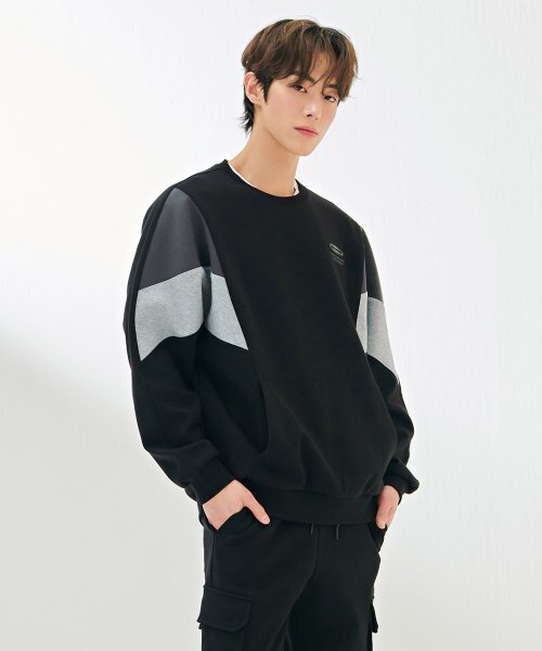 CHASECULT(チェイスカルト)の「男性カラー ブロック スウェット-DARK5116B03(スウェット・メンズ・ブラック・105/100/95)」の5枚目の写真