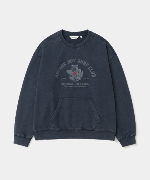 UNIFORM BRIDGE(ユニフォームブリッジ)の「anchor boy dyeing sweatshirt navy(スウェット・メンズ・その他・SMALL/MEDIUM/LARGE/X-LARGE/XX-LARGE)」の1枚目の写真