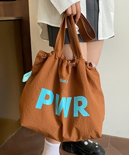 Ritzy(リッツィー)の「6色展開 大容量 ロゴプリント トートバッグ(トートバッグ・レディース・ブルー/ホワイト/ピンク/ブラウン/イエロー/ミント・FREE)」の2枚目の写真