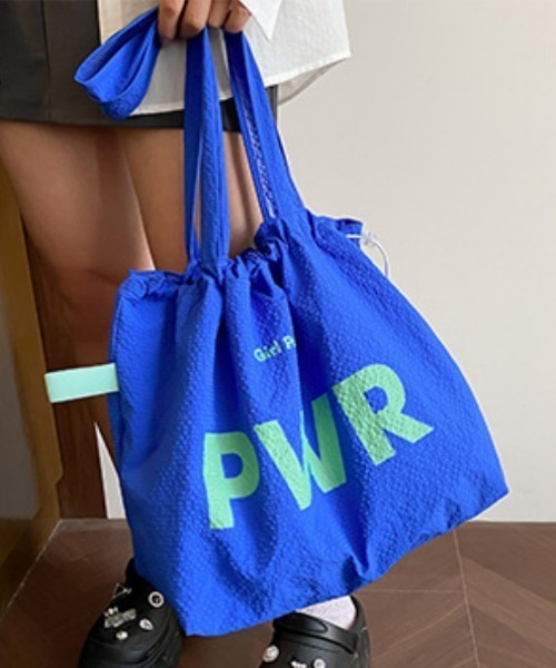 Ritzy(リッツィー)の「6色展開 大容量 ロゴプリント トートバッグ(トートバッグ・レディース・ブルー/ホワイト/ピンク/ブラウン/イエロー/ミント・FREE)」の4枚目の写真