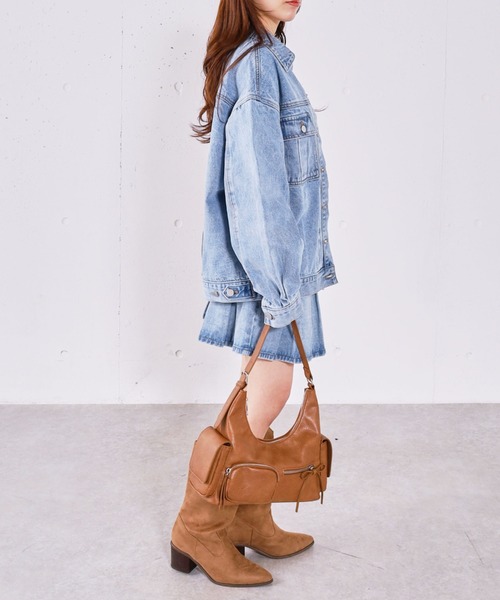 archives(アルシーヴ)の「タックミドルGジャン(デニムジャケット・レディース・ブルー/ブラック・MEDIUM)」の13枚目の写真