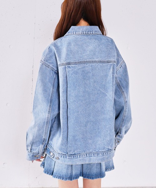 archives(アルシーヴ)の「タックミドルGジャン(デニムジャケット・レディース・ブルー/ブラック・MEDIUM)」の8枚目の写真