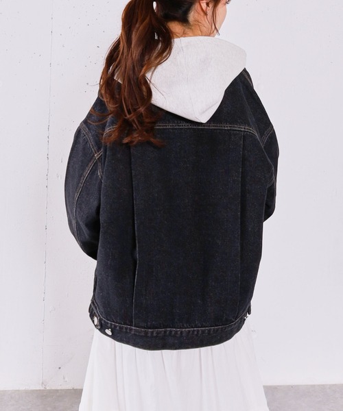 archives(アルシーヴ)の「タックミドルGジャン(デニムジャケット・レディース・ブルー/ブラック・MEDIUM)」の20枚目の写真