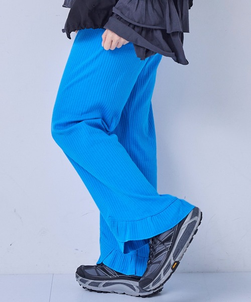 MARKEY'S（マーキーズ）の「フリルリブパンツ/おとな（その他パンツ・レディース・ブラウン/レッド/ブルー・160cm）」の5枚目の写真