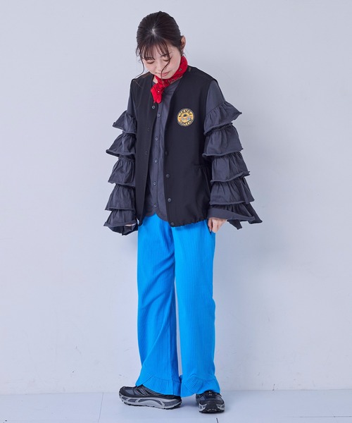 MARKEY'S（マーキーズ）の「フリルリブパンツ/おとな（その他パンツ・レディース・ブラウン/レッド/ブルー・160cm）」の6枚目の写真