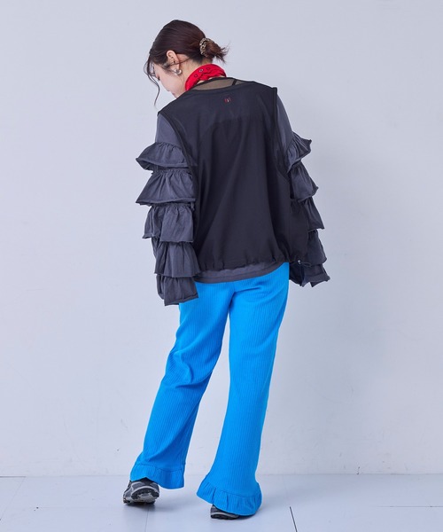 MARKEY'S（マーキーズ）の「フリルリブパンツ/おとな（その他パンツ・レディース・ブラウン/レッド/ブルー・160cm）」の7枚目の写真