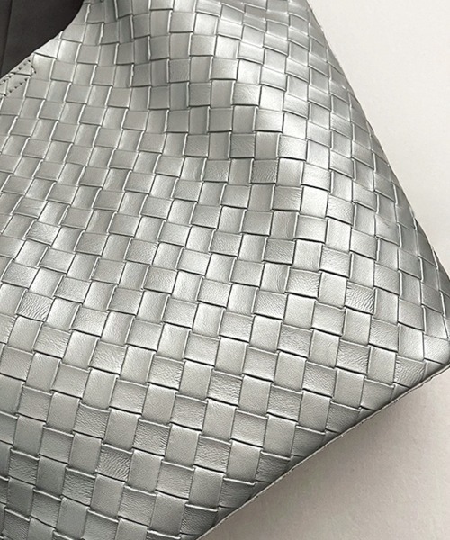 ONEP STAR(ワンピスター)の「ミニバック付き×メッシュ編みトートバッグ(トートバッグ・レディース・ブラック/ピンク/シルバー/オフホワイト・FREE)」の22枚目の写真