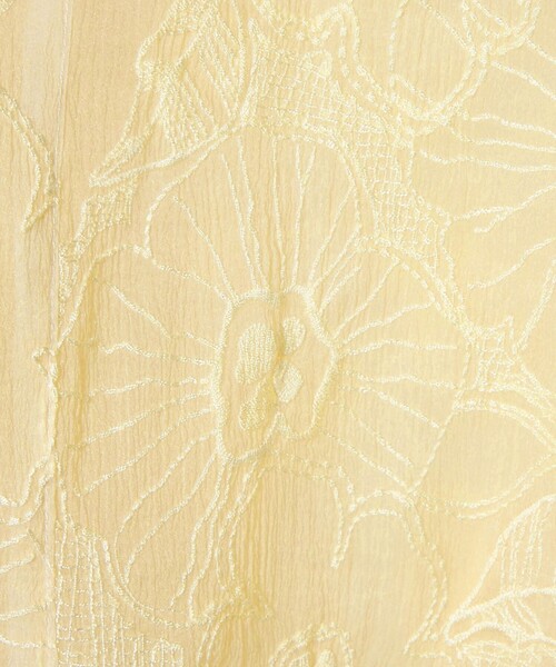 EMMEL REFINES（エメルリファインズ）の「＜EMMEL REFINES＞EM フラワー シシュウ シアー ブラウス（シャツ/ブラウス・レディース・ライム/クリーム・FREE）」の7枚目の写真