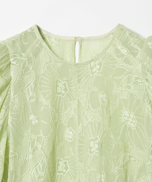 EMMEL REFINES（エメルリファインズ）の「＜EMMEL REFINES＞EM フラワー シシュウ シアー ブラウス（シャツ/ブラウス・レディース・ライム/クリーム・FREE）」の8枚目の写真
