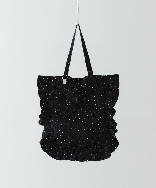 RODE SKO（ロデスコ）の「シュシュセットサイドフリルトート（トートバッグ・レディース・ブラック系その他/ブラック/ベージュ/ホワイト系その他・ONE）」の3枚目の写真