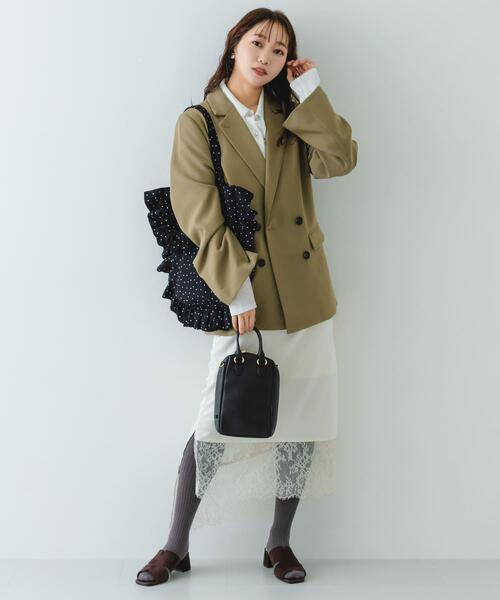 RODE SKO（ロデスコ）の「シュシュセットサイドフリルトート（トートバッグ・レディース・ブラック系その他/ブラック/ベージュ/ホワイト系その他・ONE）」の8枚目の写真