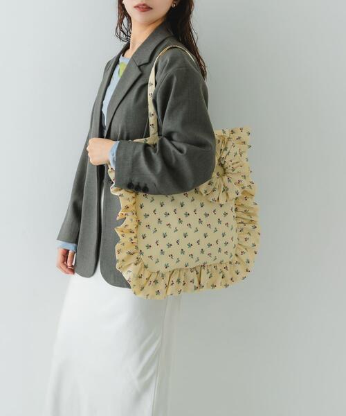 RODE SKO（ロデスコ）の「シュシュセットサイドフリルトート（トートバッグ・レディース・ブラック系その他/ブラック/ベージュ/ホワイト系その他・ONE）」の2枚目の写真