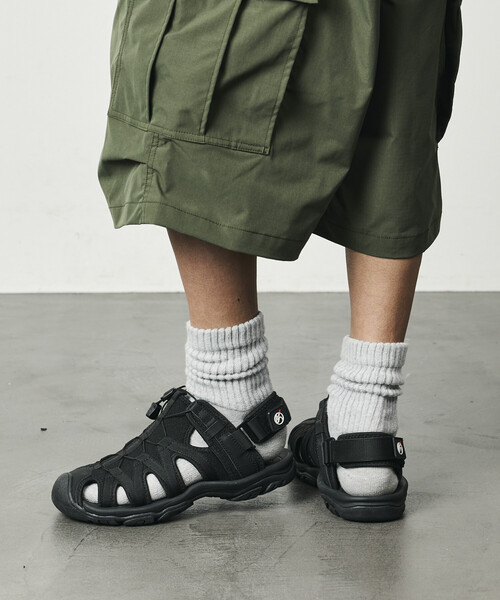 FREAK'S STORE(フリークスストア)の「限定展開 FREAK'S STORE OUTDOORS/フリークスアウトドアーズ クロスコード トゥキャップ スニーカーサンダル(サンダル・メンズ・ベージュ/チャコールグレー/ブラック・23.0cm/24.0cm/25.0cm/26.0cm/27.0cm/28.0cm)」の5枚目の写真