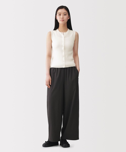 MUJI Labo(ムジラボ)の「〔MUJI Labo〕婦人 強撚コットンニットベスト(ベスト・レディース・ネイビー/ブラック/オフホワイト・M/L/S/XL)」の4枚目の写真