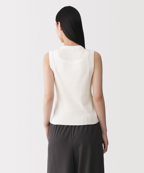 MUJI Labo(ムジラボ)の「〔MUJI Labo〕婦人 強撚コットンニットベスト(ベスト・レディース・ネイビー/ブラック/オフホワイト・M/L/S/XL)」の6枚目の写真
