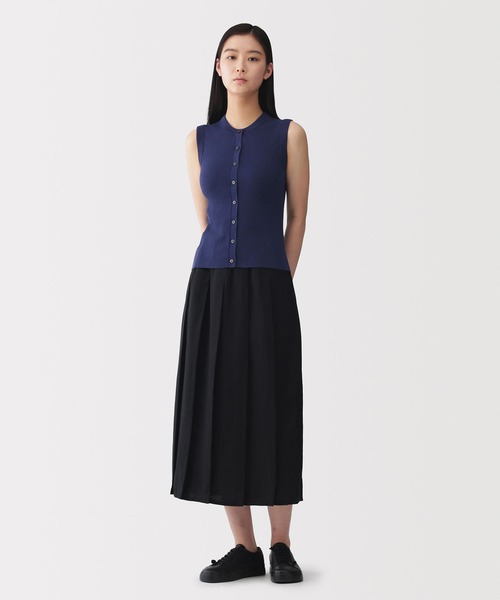 MUJI Labo(ムジラボ)の「〔MUJI Labo〕婦人 強撚コットンニットベスト(ベスト・レディース・ネイビー/ブラック/オフホワイト・M/L/S/XL)」の13枚目の写真