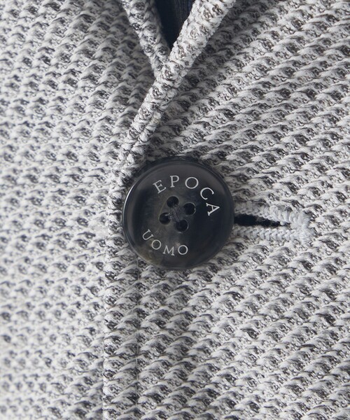 EPOCA UOMO(エポカウォモ)の「メッシュジャージーカットソージャケット(テーラードジャケット・メンズ・ライトグレー/ネイビー・48/46)」の5枚目の写真