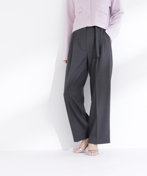 NATURAL BEAUTY BASIC（ナチュラルビューティーベーシック）の「◇【ちょうど、いい服】はいたら沼！美脚ワイドパンツ（その他パンツ・レディース・オフホワイト/ベージュ/チャコールグレー/ブラック・P/S/LARGE/MEDIUM/SMALL）」の3枚目の写真