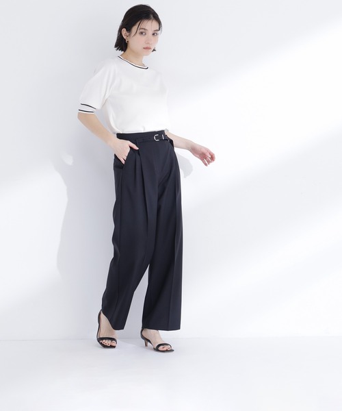 NATURAL BEAUTY BASIC（ナチュラルビューティーベーシック）の「◇【ちょうど、いい服】はいたら沼！美脚ワイドパンツ（その他パンツ・レディース・オフホワイト/ベージュ/チャコールグレー/ブラック・P/S/LARGE/MEDIUM/SMALL）」の15枚目の写真