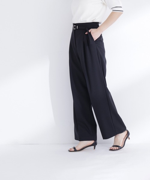 NATURAL BEAUTY BASIC（ナチュラルビューティーベーシック）の「◇【ちょうど、いい服】はいたら沼！美脚ワイドパンツ（その他パンツ・レディース・オフホワイト/ベージュ/チャコールグレー/ブラック・P/S/LARGE/MEDIUM/SMALL）」の19枚目の写真