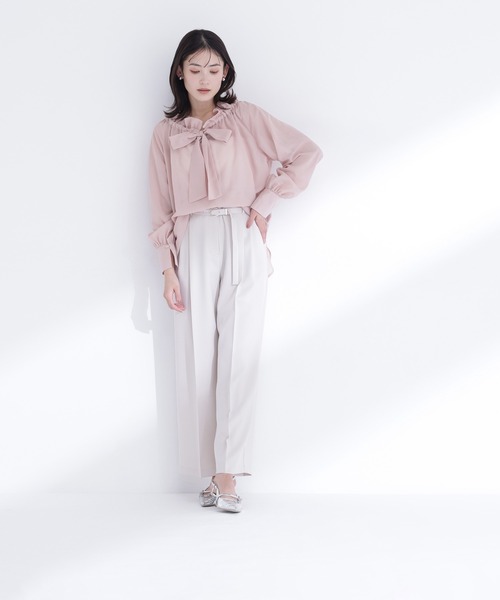 NATURAL BEAUTY BASIC（ナチュラルビューティーベーシック）の「◇【ちょうど、いい服】はいたら沼！美脚ワイドパンツ（その他パンツ・レディース・オフホワイト/ベージュ/チャコールグレー/ブラック・P/S/LARGE/MEDIUM/SMALL）」の6枚目の写真