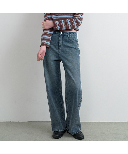 ROLAROLA(ロラロラ)の「BACK SEAM DENIM PANTS DEEP BLUE(デニムパンツ・レディース・ダークブルー・SMALL/MEDIUM)」の1枚目の写真