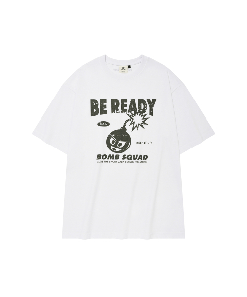 DYSFUNCT(ディスファンクト)の「BE READY T-SHIRT(WHITE)(Tシャツ/カットソー・メンズ・その他・SMALL/MEDIUM/LARGE)」の1枚目の写真