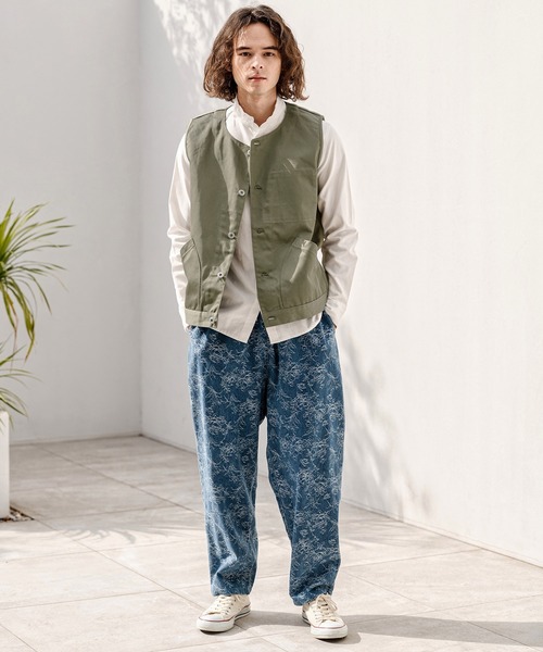 CAMBIO（カンビオ）の「mcg3777-ラウンドネックワークベスト(BP-BFS0095)（ベスト・メンズ・ブラック/カーキ/ネイビー・S/M/L）」の6枚目の写真