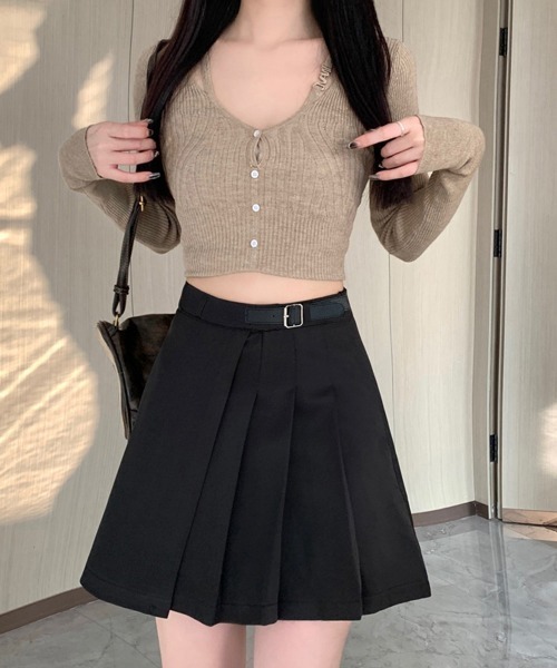 Miniministore(ミニミニストア)の「プリーツミニスカート ハイウエスト韓国風(スカート・レディース・ブラック/ブラウン/グレー・M/S)」の10枚目の写真