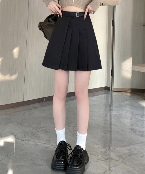Miniministore(ミニミニストア)の「プリーツミニスカート ハイウエスト韓国風(スカート・レディース・ブラック/ブラウン/グレー・M/S)」の12枚目の写真