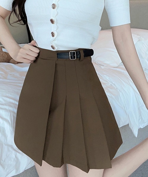 Miniministore(ミニミニストア)の「プリーツミニスカート ハイウエスト韓国風(スカート・レディース・ブラック/ブラウン/グレー・M/S)」の14枚目の写真