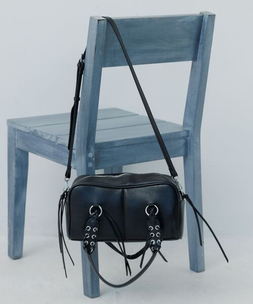 RETRO GIRL(レトロガール)の「レースアップハンドルBAG(ショルダーバッグ・レディース・ブラック/オフホワイト/ベージュ・ONE SIZE)」の12枚目の写真