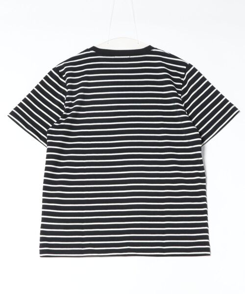 m.f.editorial(エムエフエディトリアル)の「【ストレッチ ロンT インナー】m.f.エディトリアル メンズ ボーダー クルーネック 半袖 Tシャツ(Tシャツ/カットソー・メンズ・ネイビー/グレー系その他2・MEDIUM/LARGE/X-LARGE)」の3枚目の写真
