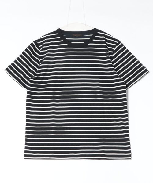 m.f.editorial(エムエフエディトリアル)の「【ストレッチ ロンT インナー】m.f.エディトリアル メンズ ボーダー クルーネック 半袖 Tシャツ(Tシャツ/カットソー・メンズ・ネイビー/グレー系その他2・MEDIUM/LARGE/X-LARGE)」の20枚目の写真