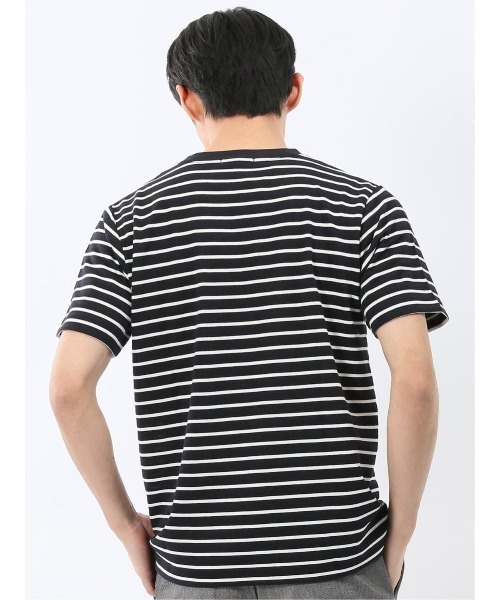 m.f.editorial(エムエフエディトリアル)の「【ストレッチ ロンT インナー】m.f.エディトリアル メンズ ボーダー クルーネック 半袖 Tシャツ(Tシャツ/カットソー・メンズ・ネイビー/グレー系その他2・MEDIUM/LARGE/X-LARGE)」の12枚目の写真