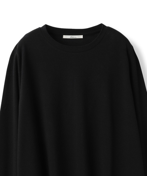 Droite lautreamont（ドロワットロートレアモン）の「裾レーストップス≪手洗い可能≫（Tシャツ/カットソー・レディース・オフホワイト/ブラック・M）」の5枚目の写真
