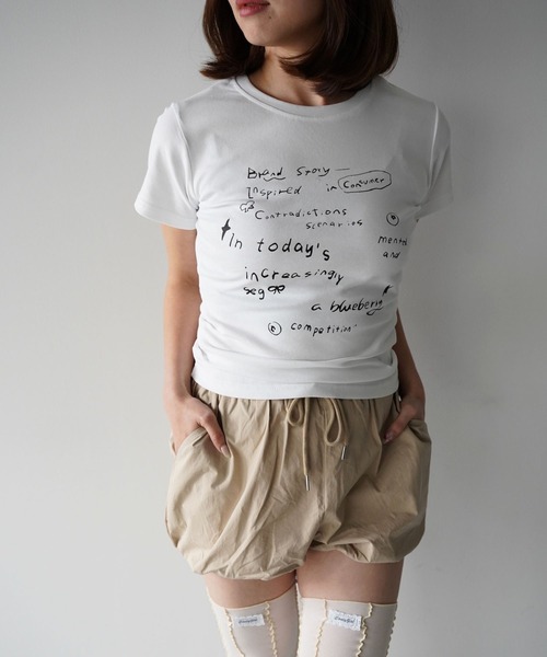 SANSeLF（サンセルフ）の「【SANSeLF】レタリングロゴプリントTシャツ saw26s039（Tシャツ/カットソー・レディース・ホワイト・FREE）」の5枚目の写真