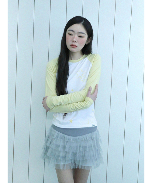 STAR RAGLAN T-SHIRT(YELLOW)