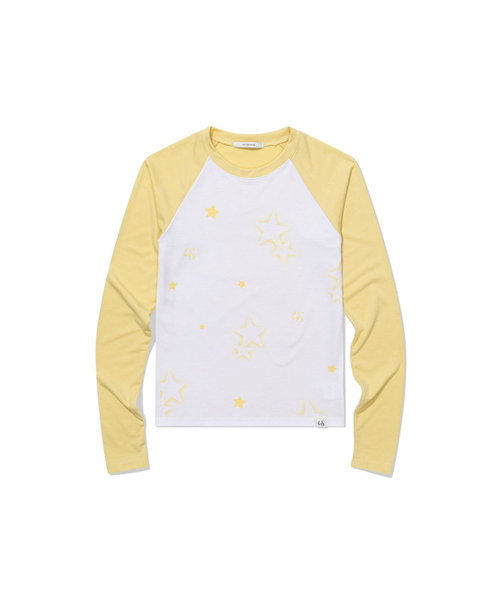 UGLY SHADOW(アグリーシャドウ)の「STAR RAGLAN T-SHIRT(YELLOW)(Tシャツ/カットソー・レディース・その他・FREE)」の3枚目の写真