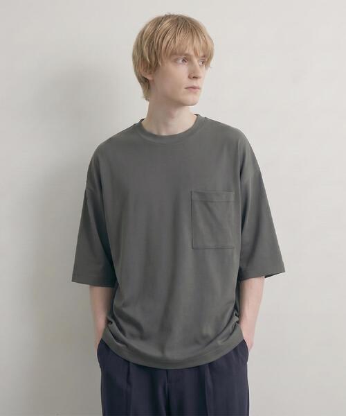 tk.TAKEO KIKUCHI(ティーケータケオキクチ)の「スムースシルケット レイヤードカットソー(Tシャツ/カットソー・メンズ・ホワイト/グレー/ブラック・02/03)」の3枚目の写真