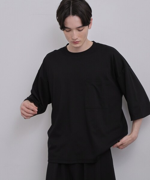 tk.TAKEO KIKUCHI(ティーケータケオキクチ)の「スムースシルケット レイヤードカットソー(Tシャツ/カットソー・メンズ・ホワイト/グレー/ブラック・02/03)」の2枚目の写真