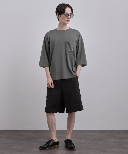 tk.TAKEO KIKUCHI(ティーケータケオキクチ)の「スムースシルケット レイヤードカットソー(Tシャツ/カットソー・メンズ・ホワイト/グレー/ブラック・02/03)」の19枚目の写真