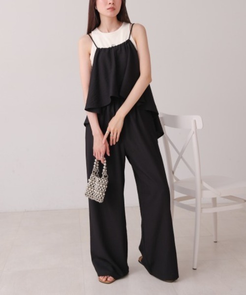 Bab（バブ）の「コットンリラックスセットアップ（セットアップ・レディース・ブラック/A・MEDIUM）」の2枚目の写真