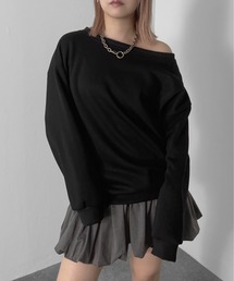 jiasecond.（ジアセカンド）の「【jiasecond.】オフショルスウェット / スウェット トップス オフショル ワンショル ルーズ ZOZOTOWN限定（スウェット）」
