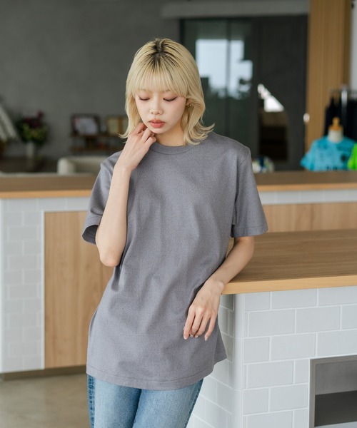 HANES（ヘインズ）の「【HANES/ヘインズ】【汗染みが目立ちにくい】MOKU 7.0オンス クルーネックTシャツ 究極の杢グレー 透けない厚手（Tシャツ/カットソー・メンズ・杢グレー・SMALL/LARGE/X-LARGE/MEDIUM）」の10枚目の写真