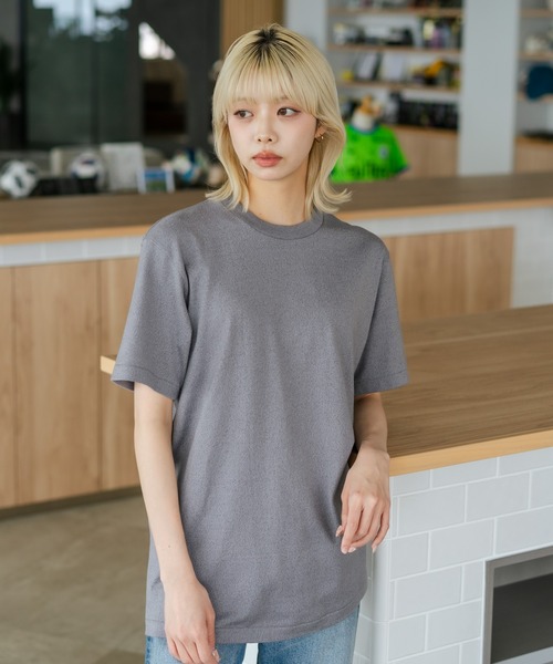 HANES（ヘインズ）の「【HANES/ヘインズ】【汗染みが目立ちにくい】MOKU 7.0オンス クルーネックTシャツ 究極の杢グレー 透けない厚手（Tシャツ/カットソー・メンズ・杢グレー・SMALL/LARGE/X-LARGE/MEDIUM）」の11枚目の写真