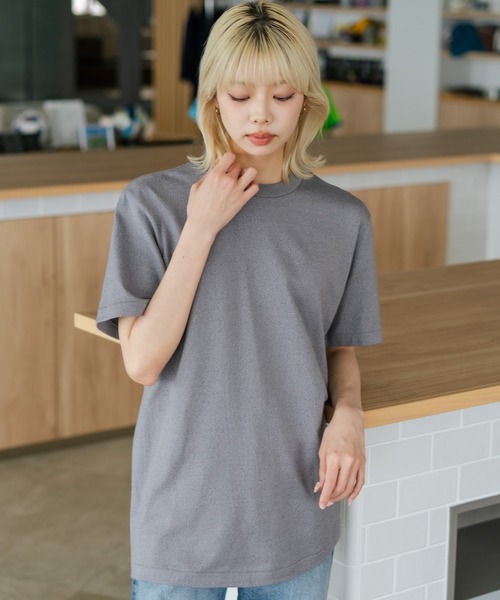 HANES（ヘインズ）の「【HANES/ヘインズ】【汗染みが目立ちにくい】MOKU 7.0オンス クルーネックTシャツ 究極の杢グレー 透けない厚手（Tシャツ/カットソー・メンズ・杢グレー・SMALL/LARGE/X-LARGE/MEDIUM）」の12枚目の写真