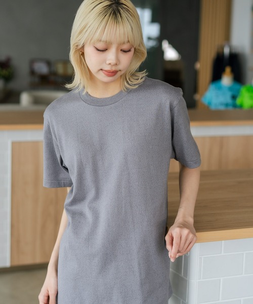 HANES（ヘインズ）の「【HANES/ヘインズ】【汗染みが目立ちにくい】MOKU 7.0オンス クルーネックTシャツ 究極の杢グレー 透けない厚手（Tシャツ/カットソー・メンズ・杢グレー・SMALL/LARGE/X-LARGE/MEDIUM）」の14枚目の写真