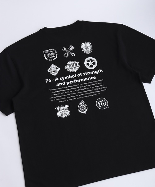 76(セブンティシックス)の「76 ワンポイント刺繍 バックプリント 半袖T(Tシャツ/カットソー・メンズ・ブラック系その他/ブルー/ホワイト系その他2/オレンジ系その他/ブラック系その他3/ブラック/ブラック系その他2/オレンジ/ホワイト/ホワイト系その他/ホワイト系その他3・M/L/LL)」の1枚目の写真