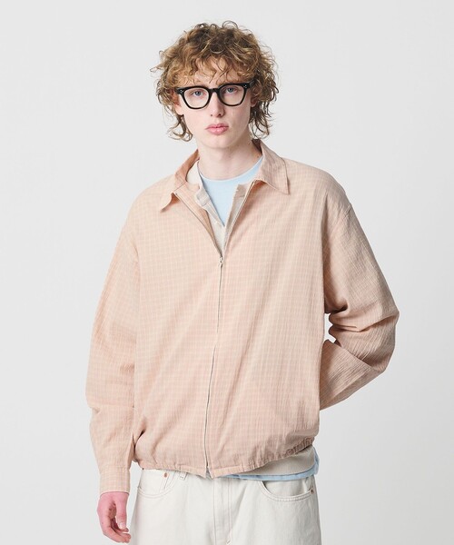 BEAUTY&YOUTH UNITED ARROWS(ビューティーアンドユースユナイテッドアローズ)の「シャーリング チェック ジップシャツ(シャツ/ブラウス・メンズ・グレー系/ベージュ・S/XL/M/L)」の2枚目の写真